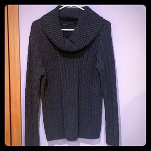 Cowl Neck Dark Grey Sweater